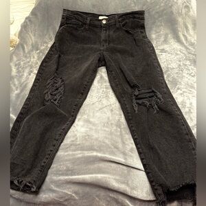 Black Denim Mom Jeans